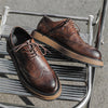 MEN'S CLASSIC LEATHER BRIDGED BROGUE SHOES WITH TIMELESS ELEGANCE MUA1798G9I