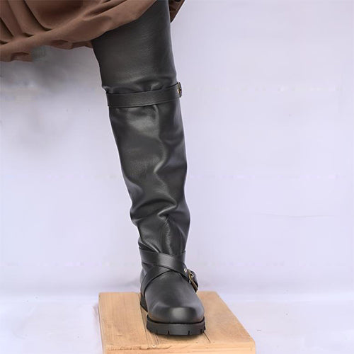 MEN'S VINTAGE MEDIEVAL HIGH-TOP CAVALIER BOOTS MUA0381G2I