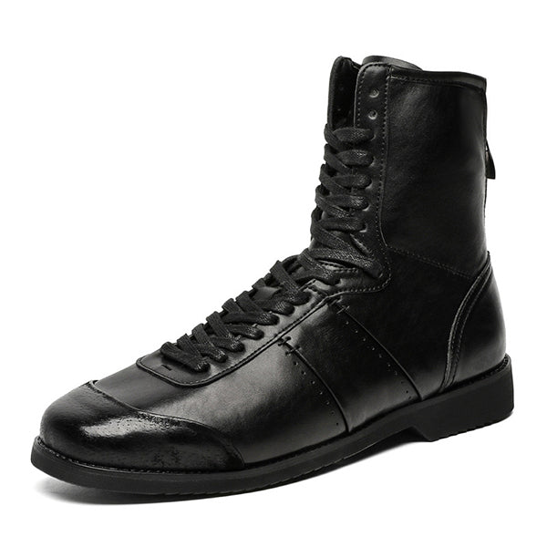 MEN'S CASUAL FASHION STITCHING LACE-UP BOOTS 40831044S