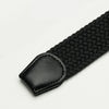 MEN'S STYLISH BLACK BRAIDED-STYLE BELT WITH MATTE BUCKLE MUA1258F3I