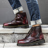 MEN'S RETRO LEATHER ANKLE BOOTS WITH DURABLE SOLE MUA0997G5I