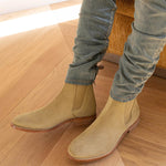 MEN'S RETRO ROUND TOE NUBUCK CHELSEA BOOTS 09368102S