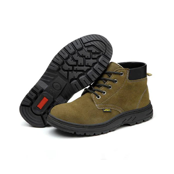 MEN'S CASUAL LACE-UP NON-SLIP WEAR-RESISTANT WORK BOOTS 86853496S