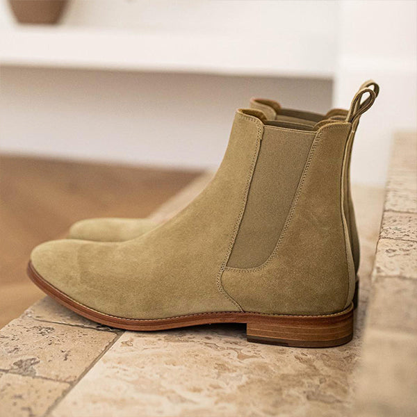 MEN'S RETRO ROUND TOE NUBUCK CHELSEA BOOTS 09368102S