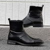 MEN'S SOLID COLOR POINTED TOE FASHION COMFORT ANKLE BOOTS MUA0349G1F