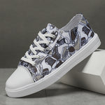 MEN'S STYLISH LIGHTWEIGHT GRAFFITI CANVAS SHOES 35356002S