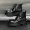 MEN'S BLACK LACE UP LEATHER BOOTS MUA1837G9I