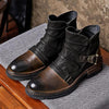 MEN'S VINTAGE DISTRESSED BELT BUCKLE ANKLE BOOTS 23799467S