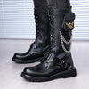 MEN'S SKELETON IRON CHAIN STRAP COWBOY BOOTS MUA1086G8I
