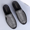 MEN'S PERFORATED BREATHABLE SLIP-ON LOAFER MULES MUA1296F3F