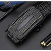MEN'S LUXURY CROCODILE-PRINT LEATHER BELT FOR ELEGANT STYLE MUA1240F7I