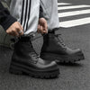 MEN'S BLACK LACE UP LEATHER BOOTS MUA1837G9I