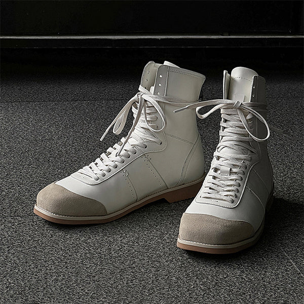 MEN'S CASUAL FASHION STITCHING LACE-UP BOOTS 40831044S
