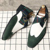 MEN'S FASHION PATCHWORK SLIP-ON BUSINESS LEATHER SHOES MUA0700G2F
