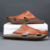 MEN'S PREMIUM LEATHER SLIP-ON SLIDERS WITH BREATHABLE DESIGN MUA0922G9I
