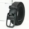 MEN'S STYLISH BLACK BRAIDED-STYLE BELT WITH MATTE BUCKLE MUA1258F3I