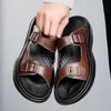 MEN'S LEATHER COMFORT CASUAL SLIDES SHOES MUA0550F3I