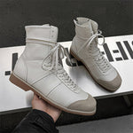 MEN'S CASUAL FASHION STITCHING LACE-UP BOOTS 40831044S