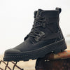MEN'S BLACK LACE UP LEATHER BOOTS MUA0417G0I