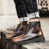 MEN'S RETRO LEATHER ANKLE BOOTS WITH DURABLE SOLE MUA0997G5I