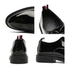 MEN'S POLISHED BLACK LEATHER DRESS SHOES MUA2375E0I