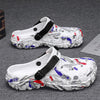 MEN'S TRENDY AND ARTFUL CLOGS WITH COLORFUL PAINT DESIGN MUA2512F7I