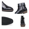 MEN'S RETRO CROCODILE-EMBOSSED LEATHER ANKLE BOOTS MUA1821G4I