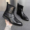 MEN'S SOLID COLOR POINTED TOE FASHION COMFORT ANKLE BOOTS MUA0349G1F