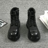 MEN'S VINTAGE LACE-UP BLACK LEATHER BOOTS MUA1533G5I