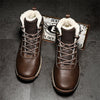 MEN'S INSULATED LEATHER ANKLE BOOTS WITH ALL-TURF GRIP MUA1903G9I