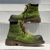 MEN'S EDGY VINTAGE LEATHER BOOTS WITH UNIQUE TEXTURE MUA1617F7I