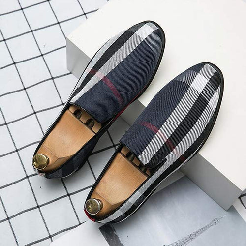 MEN'S LOW-CUT FORMAL CASUAL COLOR-BLOCK SLIP-ON LOAFERS MUA0918G3F