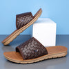 MEN'S LUXURY LEATHER WEAVE SLIDES SHOES MUA2813E3I