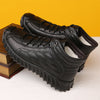 MEN'S BLACK STYLISH LACE-UP LEATHER BOOTS MUA1056G5I
