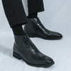 MEN'S ELEGANT LEATHER ANKLE BOOTS WITH CHIC CROCODILE TEXTURE MUA1512G9I