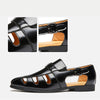 MEN'S CLASSIC LEATHER SLIP-ON LOAFERS WITH CUTOUT DESIGN MUA1264F1I