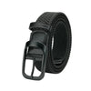 MEN'S STYLISH BLACK BRAIDED-STYLE BELT WITH MATTE BUCKLE MUA1258F3I