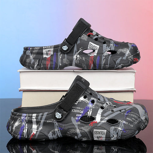 MEN'S BREATHABLE MULTI-COLOR OUTDOOR EVA CLOGS MUA2429F8I