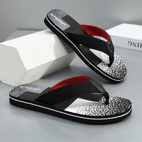 MEN'S RETRO CONTRASTING COLOR FLIP FLOPS MUA0246G6I