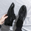MEN'S FASHION BUSINESS PERFORATED BROGUE LEATHER SHOES MUA2843E5F