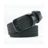 MEN'S STYLISH BLACK BRAIDED-STYLE BELT WITH MATTE BUCKLE MUA1258F3I