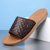 MEN'S LUXURY LEATHER WEAVE SLIDES SHOES MUA2813E3I