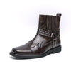 MEN'S VINTAGE LEATHER BOOTS WITH EXQUISITE TEXTURE AND PREMIUM DETAILING MUA1835F9I
