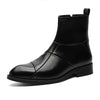 MEN'S SOLID COLOR POINTED TOE FASHION COMFORT ANKLE BOOTS MUA0349G1F
