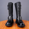 MEN'S SKELETON IRON CHAIN STRAP COWBOY BOOTS MUA1086G8I
