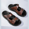 MEN'S LEATHER COMFORT CASUAL SLIDES SHOES MUA0550F3I