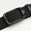 MEN'S STYLISH BLACK BRAIDED-STYLE BELT WITH MATTE BUCKLE MUA1258F3I