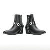 MEN'S RETRO BUCKLE BLACK SHORT BOOTS MUA0708G5I