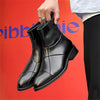 MEN'S SOLID COLOR POINTED TOE FASHION COMFORT ANKLE BOOTS MUA0349G1F