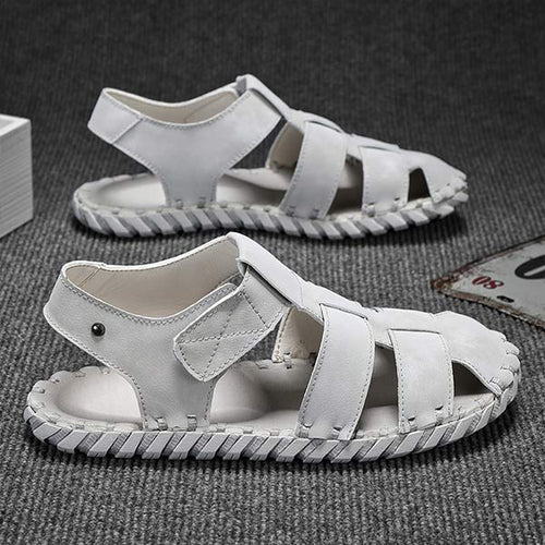 MEN'S FLAT CLOSED-TOE CASUAL BEACH SANDALS MUA0947G9F